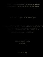 Chiến lược kinh doanh nghiên cứu tình huống công ty cổ phần thương mại nghệ an