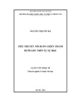 Tiểu thuyết Nỗi buồn chiến tranh dưới góc nhìn tự sự học: Luận văn ThS. Văn học: 60 22 01 20