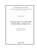 Giáo dục pháp luật trên kênh Truyền hình an ninh ( ANTV)