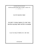 Tổ chức và hoạt động của Thư viện Trường Đại học Điều dưỡng Nam Định