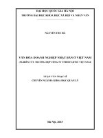 Văn hóa doanh nghiệp Nhật Bản ở Việt Nam (Nghiên cứu trường hợp Công ty TNHH FUJITSU Việt Nam)