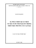 Sự phát triển quan niệm về nhà nước pháp quyền trong triết học phương Tây cận đại
