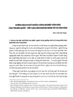 Chính sách xuất khẩu công nghiệp văn hóa của Trung Quốc - tiếp cận liên ngành kinh tế văn hóa