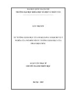 Tư tưởng giáo dục của Fukuzawa Yukichi ý nghĩa của nó đối với tư tưởng giáo dục của Phan Bội Châu