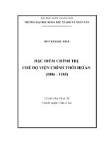 Đặc điểm chính trị chế độ Viện chính thời HAIEN ( 1086-1185)
