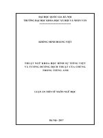 Thuật ngữ khoa học hình sự tiếng Việt và tương đương dịch thuật của chúng trong tiếng Anh