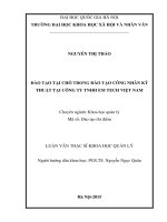Đào tạo tại chỗ trong đào tạo công nhân kỹ thuật tại Công ty trách nhiệm hữu hạn Em Tech Việt Nam
