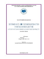 Determinants of customer satisfaction in retail banking sector 