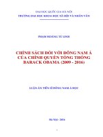 Chính sách đối với Đông Nam Á của chính quyền Tổng thống Barack Obama (2009 - 2016)