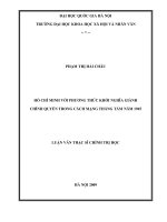 Hồ Chí Minh với phương thức khởi nghĩa giành chính quyền trong Cách mạng tháng Tám năm 1945 : Luận văn ThS. Khoa học chính trị: 60 31 27