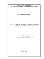 Đối sách của Thái Lan trước sự trỗi dậy của Trung Quốc từ năm 2001 đến năm 2016 : Luận văn ThS. Khoa học chính trị: 603102