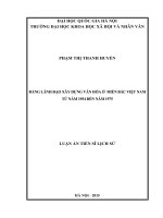 Đảng lãnh đạo xây dựng văn hóa ở Miền Bắc Việt Nam từ năm 1954 đến năm 1975: Luận án TS. Lịch sử: 62 22 56 01