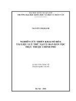 Nghiên cứu triển khai số hóa tài liệu lưu trữ tại Uỷ ban Dân tộc trực thuộc Chính Phủ