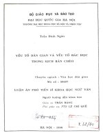 Yếu tố dân gian và yếu tố Bác học trong kịch bản chèo : Luận án PTS. Văn học: 5 04 07