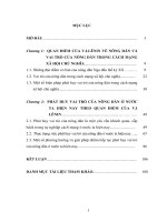 Quan điểm của V.I. Lênin về vai trò của nông dân trong cách mạng xã hội chủ nghĩa và việc phát huy vai trò nông dân ở nước ta hiện nay : Luận văn ThS. Triết học: 60 22 85