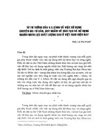 Từ tư tưởng của V.I.Leennin về việc sử dụng chuyên gia tư sản, suy ngẫm về đào tạo về sử dụng nguồn nhân lực chất lượng cao ở Việt Nam hiện nay.