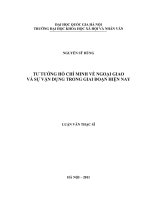 Tư tưởng Hồ Chí Minh về ngoại giao và sự vận dụng trong giai đoạn hiện nay: Luận văn ThS. Khoa học chính trị: 60 31 27