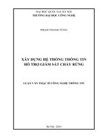Xây dựng hệ thống thông tin hỗ trợ giám sát cháy rừng: Luận văn ThS. Công nghệ thông tin: 60 48 01 03