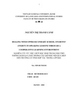 Dealing with Upper Secondary school students'''' anxiety in speaking lessons through a cooperative learning environment