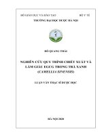 nghiên cứu quy trình chiết xuất và làm giàu egcg trong trà xanh (camellia sinensis)    