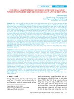 Ứng dụng mô hình Mike 3 mô phỏng xâm nhập mặn sông Ninh Cơ trong điều kiện biến đổi khí hậu và nước biển dâng