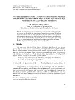 Quy trình bồi dưỡng năng lực vận dụng một phương pháp dạy học tích cực cho sinh viên sư phạm đáp ứng mục tiêu dạy học phát triển năng lực ở trường phổ thông