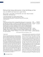 Đánh giá hàm lượng anthocyanins và hoạt tính kháng oxi hóa của cao chiết từ các loại rau củ, quả và hoa