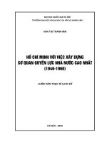 Hồ chí minh với việc xây dựng cơ quan quyền lực nhà nước cao nhất (1946   1960) 