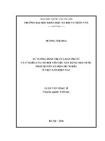 Tư tưởng pháp trị của hàn phi tử và ý nghĩa của nó đối với việc xây dựng nhà nước pháp quyền xã hội chủ nghĩa ở việt nam hiện nay 