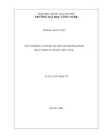 Thử nghiệm và đánh giá một số phương pháp truy nhập cơ sở dữ liệu WEB : Luận văn ThS. Công nghệ thông tin : 1.01.10