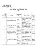 KẾ HOẠCH dạy học môn âm NHẠC 2020   2021