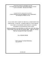 Evaluating the validity of the final achievement test for second-year non-major students at Electronic-Electrical Engineering Department, Namdinh University of Technology Education