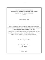 A study on activities to increase motivation to learn pronunciation for the first-year English major students at Hanam Teachers'''' Training College