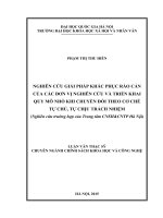 Nghiên cứu giải pháp khắc phục rào cản của các đơn vị nghiên cứu và triển khai quy mô nhỏ khi chuyển đổi theo cơ chế tự chủ, tự chịu trách nhiệm  