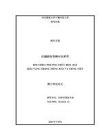 汉越能性范畴对比研究 = Đối chiếu phương thức biểu đạt khả năng trong tiếng Hán và tiếng Việt