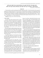 Kết quả điều tra ảnh hưởng của một số yếu tố thời tiết đến cây mai vàng nở hoa vào dịp tết tại An Nhơn - Bình Định