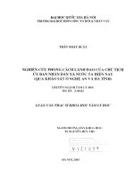 Nghiên cứu phong cách lãnh đạo của chủ tịch ủy ban nhân dân xã nước ta hiện nay (qua khảo sát ở nghệ an và hà tĩnh) 