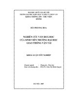Nghiên cứu văn hóa đọc của sinh viên Trường Đại học giao thông vận tải