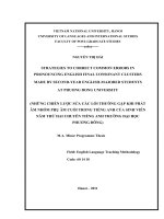 Strategies to correct common errors in pronouncing English final consonant clusters made by second-year English-majored students at Phuong Dong University