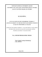 An evaluation of the coursebook Nursing 1" and its suitability to the second-year nursing students at Quang Ninh Medical College
