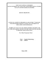 A study on anxiety in speaking class of the 1st year non-English major students at Hung Yen University of education and technology