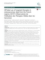 Off-label use of targeted therapies in osteosarcomas: Data from the French registry OUTC’S (Observatoire de l’Utilisation des Thérapies Ciblées dans les Sarcomes)
