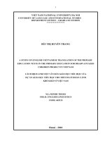 A study on English-Vietnamese translation of the primary education texts in the primary education for disadvantaged children project in Vietnam