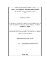 Students’ attitudes towards using mother tongue in EFL classrooms: A survey study at Tien Lang High School, Hai Phong