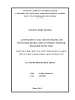 A contrastive analysis of English and Vietnamese resignation letters in terms of discourse structure