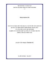 Yếu tố tác động đến thái độ của người tiêu dùng đối với quảng cáo trên khung hình trong thang máy của tòa nhà tại tp  hồ chí minh nghiên cứu trường hợp tại công ty cổ phần truyền thông ảnh mặt trời vàng 