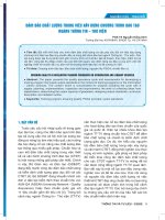 Đảm bảo chất lượng trong việc xây dựng chương trình đào tạo ngành Thông tin - Thư viện