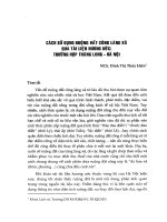 Cách sử dụng ruộng đất công làng xã qua tài liệu hương ước trường hợp thăng long   hà nội  