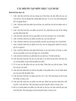 Câu hỏi ôn tập môn Thực vật dược Đại học Y Dược Hải Phòng