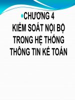 Bài giảng Hệ thống thông tin kế toán: Chương 4 - TS. Vũ Trọng Phong